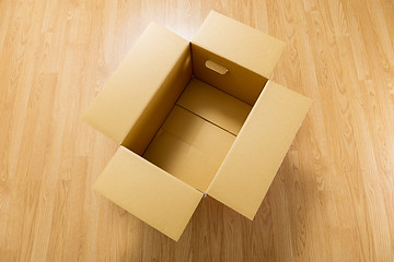 Image showing Empty brown carton box