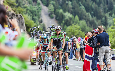 Image showing Robert Gesink Climbing Alpe D'Huez