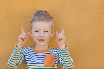 Image showing boy counting