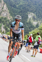 Image showing Sylvain Chavanel Climbing Alpe D'Huez