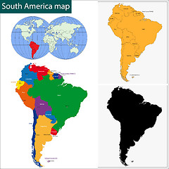 Image showing South America map