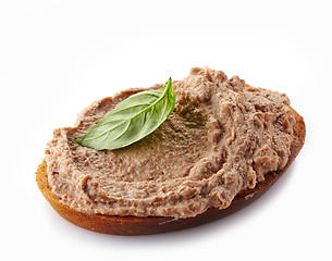 Image showing bread with liver pate