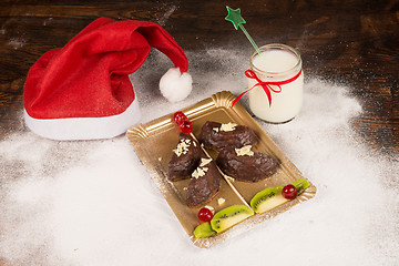 Image showing Christmas tree dessert