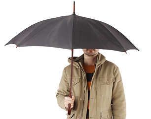 Image showing Man with umbrella