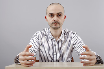 Image showing Man at desk