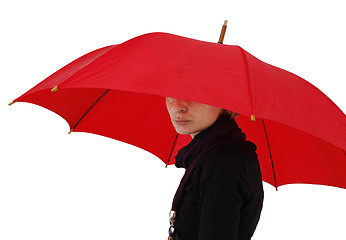 Image showing Woman with umbrella