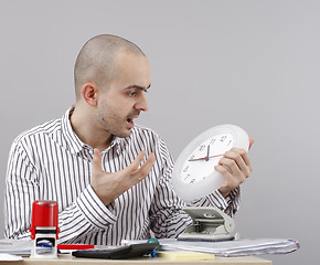 Image showing Man at desk