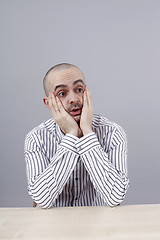 Image showing Man at desk