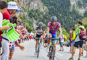 Image showing Przemyslaw Niemiec Climbing Alpe D'Huez