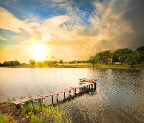 Image showing Wooden dock