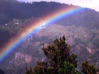 Image showing rainbow in the mountain