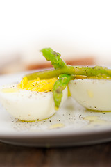 Image showing asparagus and eggs