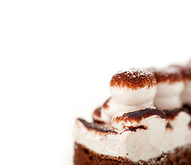Image showing whipped cream dessert cake slice