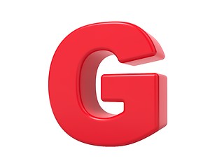 Image showing Red 3D Letter G.
