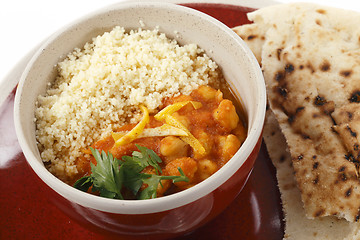 Image showing Chickpea and tomato soup with couscous