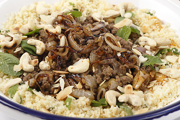 Image showing Maroccan spicy mince and couscous