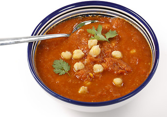 Image showing Spicy chickpea and tomato soup