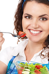 Image showing Girl with vegetables