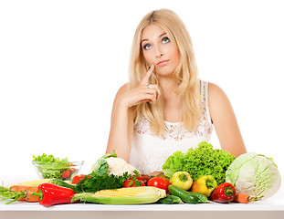 Image showing Woman with vegetables