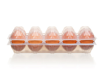 Image showing Eggs in box