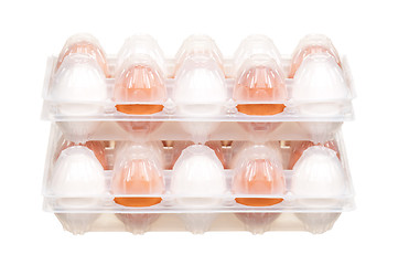 Image showing Eggs in box