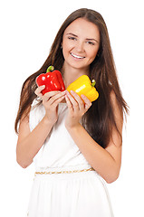 Image showing Girl with vegetables