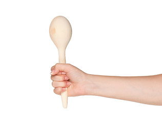 Image showing Hand with spoon