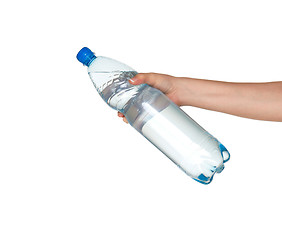 Image showing Hand with bottle of water