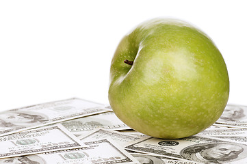 Image showing Dollars and apple