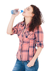 Image showing Girl with bottle of water