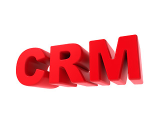 Image showing CRM - Red Text Isolated on White.