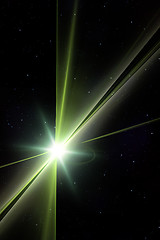 Image showing sunburst in space