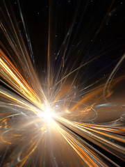 Image showing sunburst in space