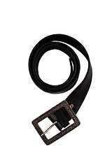 Image showing black leather belt