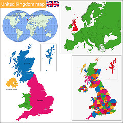 Image showing United Kingdom map