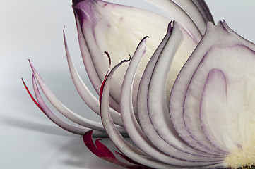 Image showing Slices of red onion