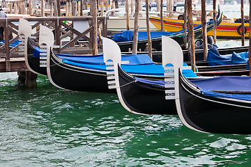 Image showing Gondolas in Venice