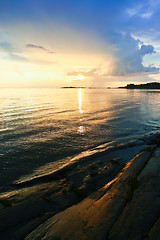 Image showing Sea sunset