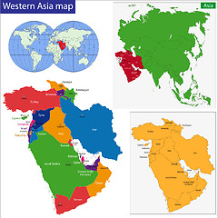 Image showing Western Asia map