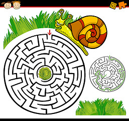 Image showing cartoon maze or labyrinth game