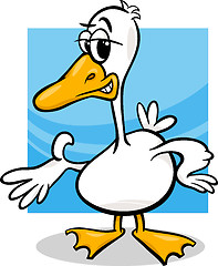 Image showing duck or goose cartoon farm bird