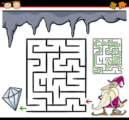 Image showing cartoon maze or labyrinth game