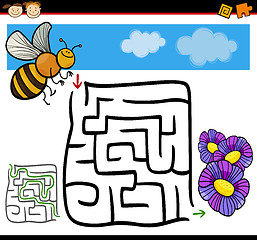 Image showing cartoon maze or labyrinth game