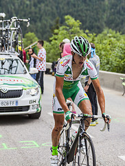 Image showing Alexis Vuillermoz Climbing Alpe D'Huez