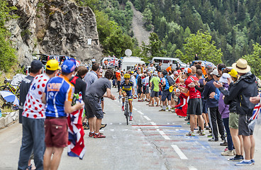 Image showing Jesus Hernandez Blazquez Climbing Alpe D'Huez