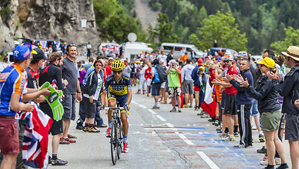 Image showing Jesus Hernandez Blazquez Climbing Alpe D'Huez