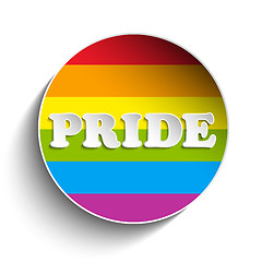 Image showing Gay Flag Circle Striped Sticker