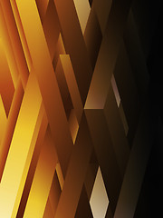 Image showing Yellow abstract geometric lines background