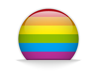 Image showing Gay Flag Circle Striped Button