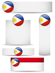 Image showing Philippines Country Set of Banners